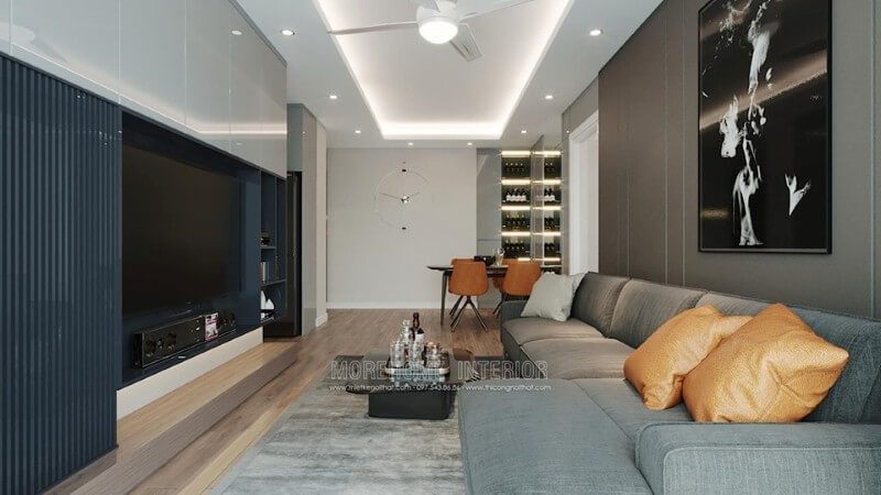 Trang trí nội thất phòng khách hiện đại, tiện nghi mà không kém phần sang trọng
