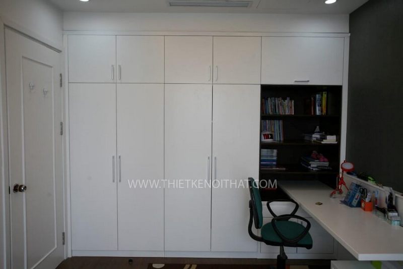 Cánh tủ được chế tác từ chất liệu gỗ MDF của An Cường.