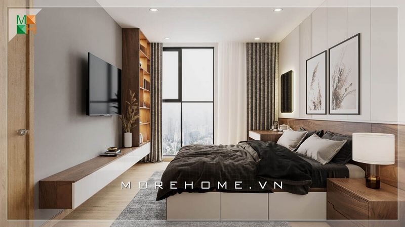 Kệ tivi gỗ công nghiệp là một lựa chọn hoàn hảo cho căn phòng ngủ hiện đại với sự thích hợp của nó.
