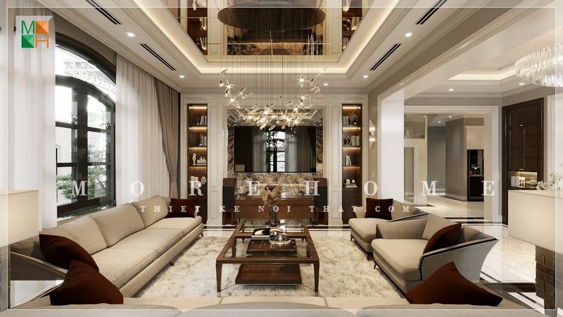 Thiết kế phòng khách biệt thự đẹp sang trọng sẽ góp phần tạo nên một chất lượng cuộc sống tốt cho mọi thành viên trong gia đình.